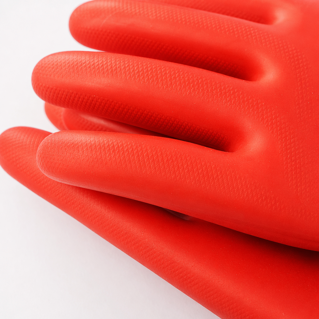Red high-voltage insulating gloves, electrician's anti-electric shock high-voltage protective gloves Application Scenario