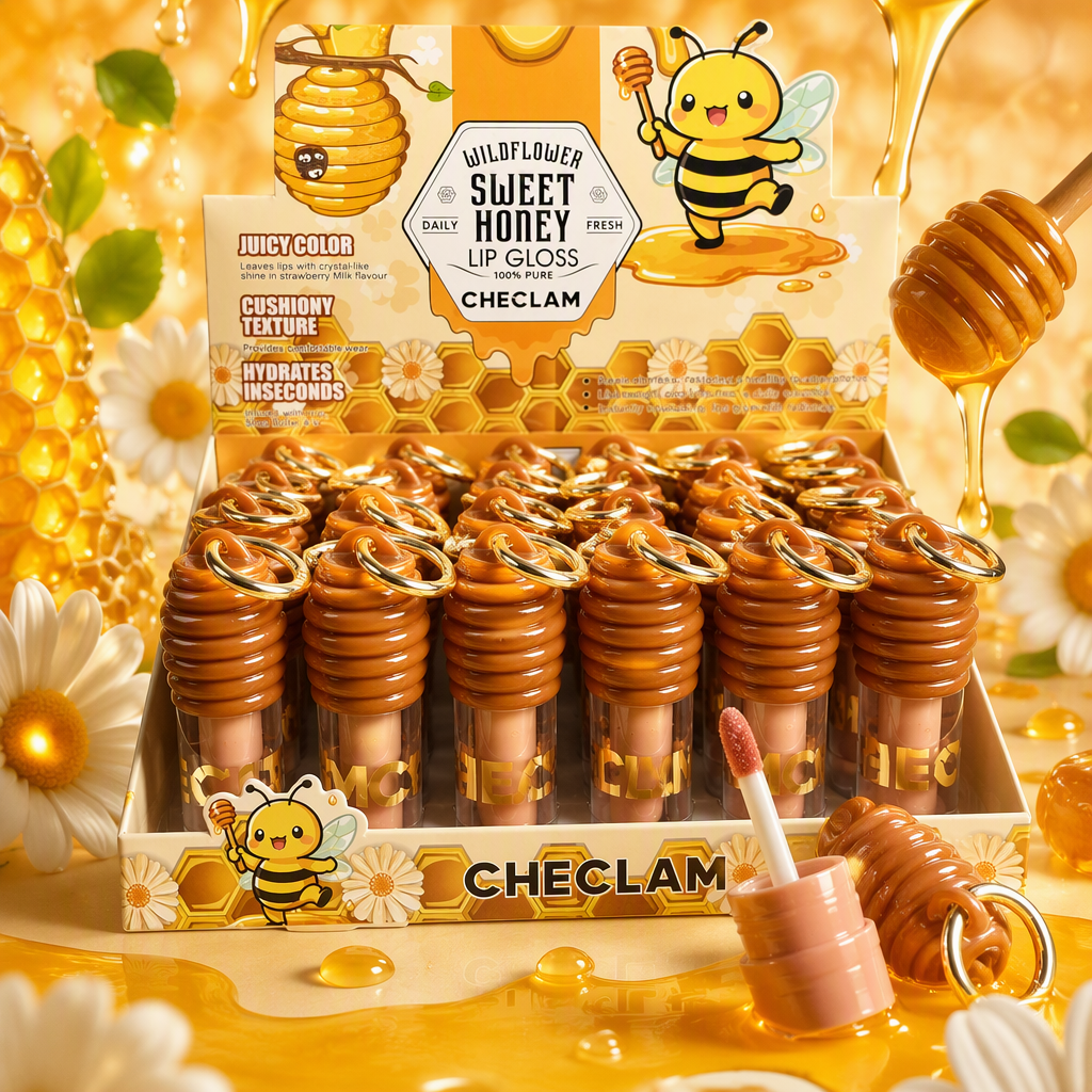 Brown spiral honeycomb-shaped lip gloss moisturizes, brightens and provides long-lasting hydration for lip makeup Specification image