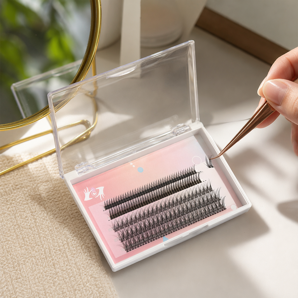The false eyelash beauty tool is made of silk, which is light, breathable and suitable for daily commuting