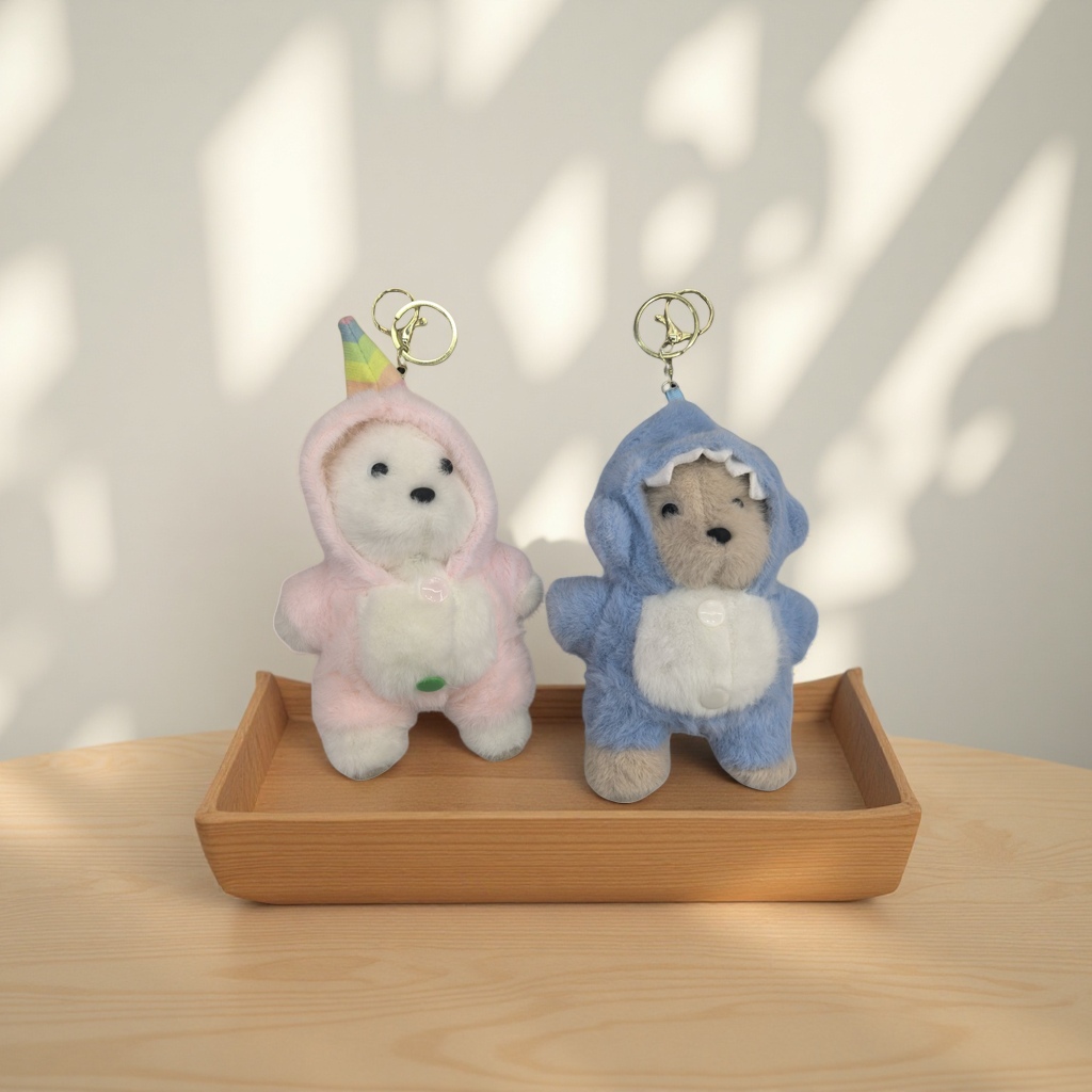 Rosa unicornio forma de plush llavero lindo colgante de dibujos animados azul tiburón forma de plush llavero adorable diversión accesorios regalos regalos Application Scenario