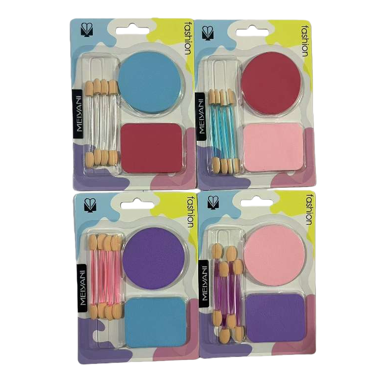 Multi-functional colored makeup tool set, professional makeup brush, makeup stick, powder puff, beauty tool combination, essential for students and beginners Item Picture