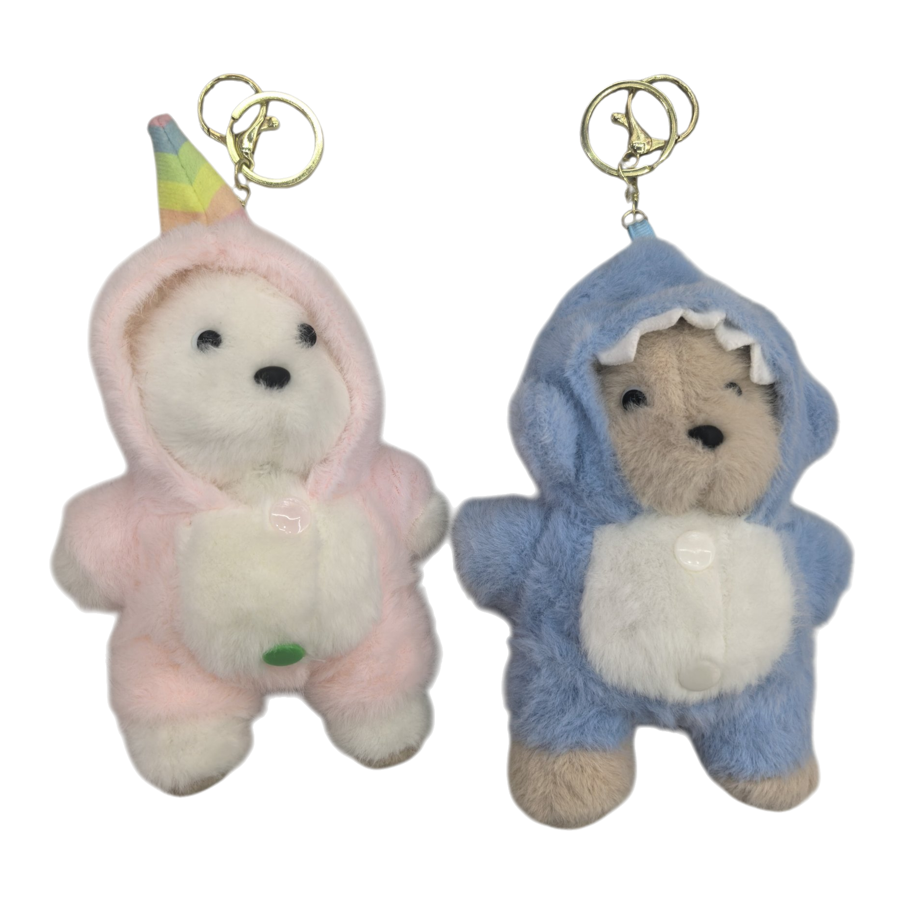 Rosa unicornio forma de plush llavero lindo colgante de dibujos animados azul tiburón forma de plush llavero adorable diversión accesorios regalos regalos Item Picture