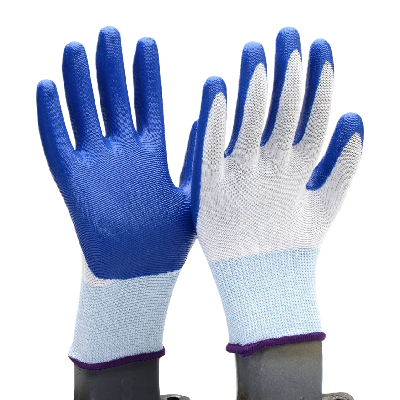 Guantes azules impermeables duraderos guantes de limpieza de cocina guantes de protección resistente al aceite resistente a la corrosión guantes de protección laboral unisex - 5