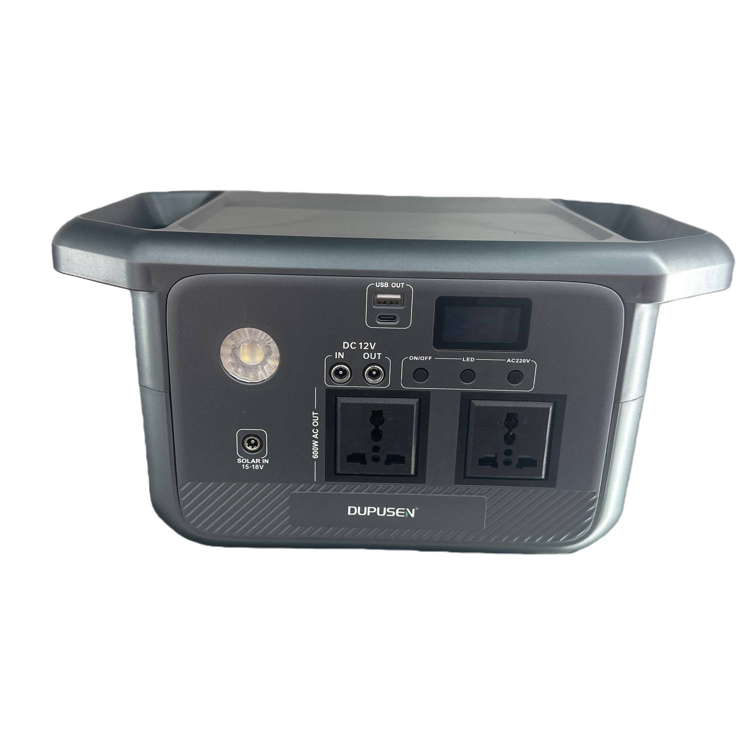 Multi-functional grey portable power inverter, outdoor emergency backup car charger, small portable device Item Picture