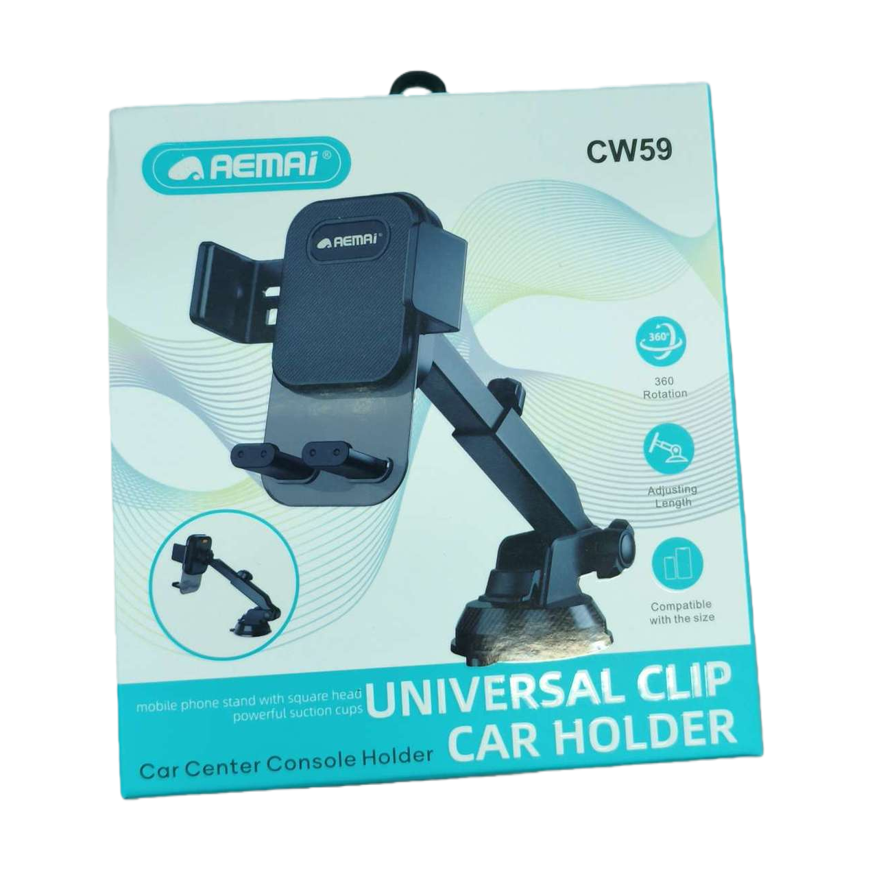 The multi-functional black car stand is convenient for holding, anti-slip and stable. It is a mobile phone support stand and an in-car navigation assistant Item Picture
