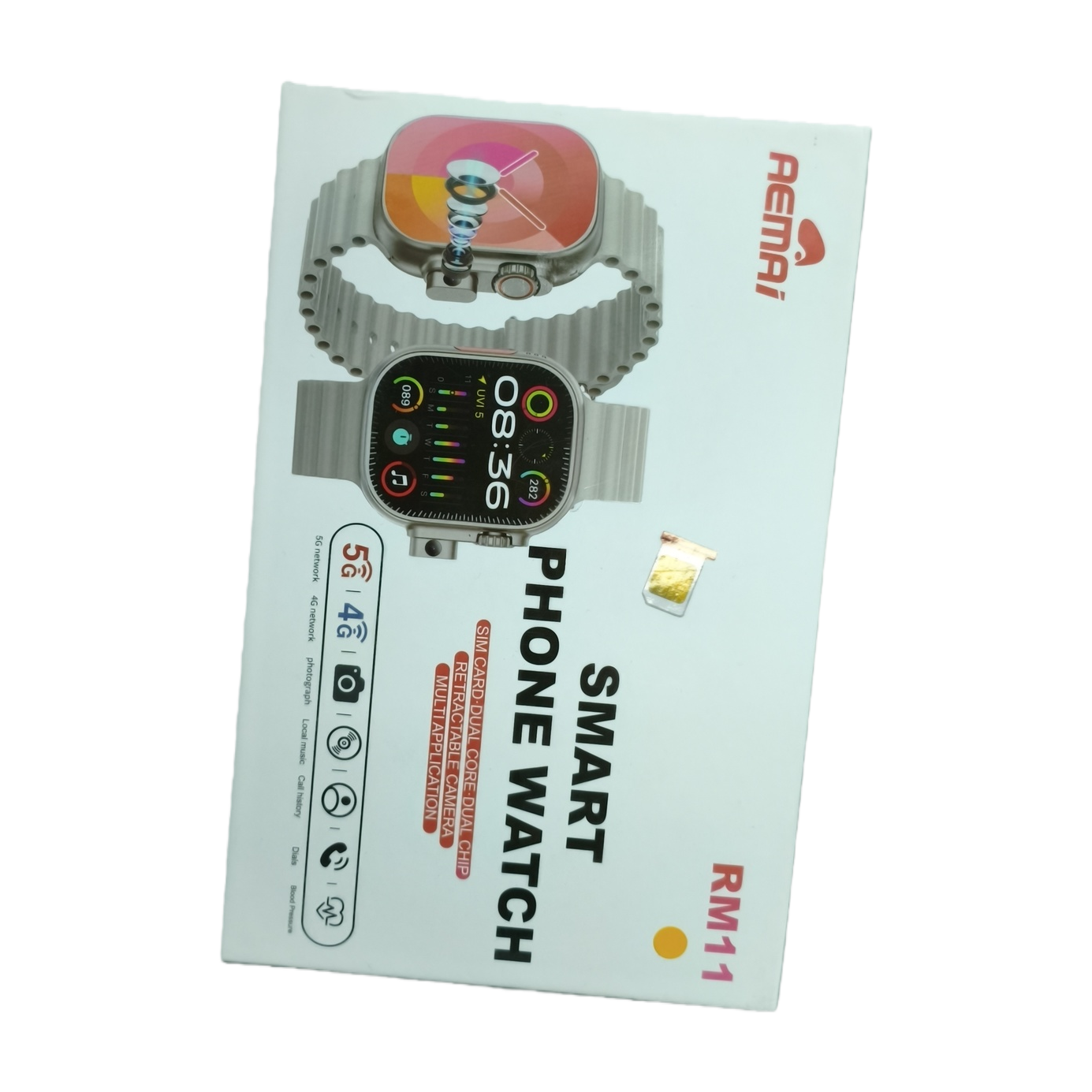 The fashionable and simple white packaging box is suitable for storing smartwatches, portable storage boxes, gift boxes, packaging accessories and supplies Item Picture
