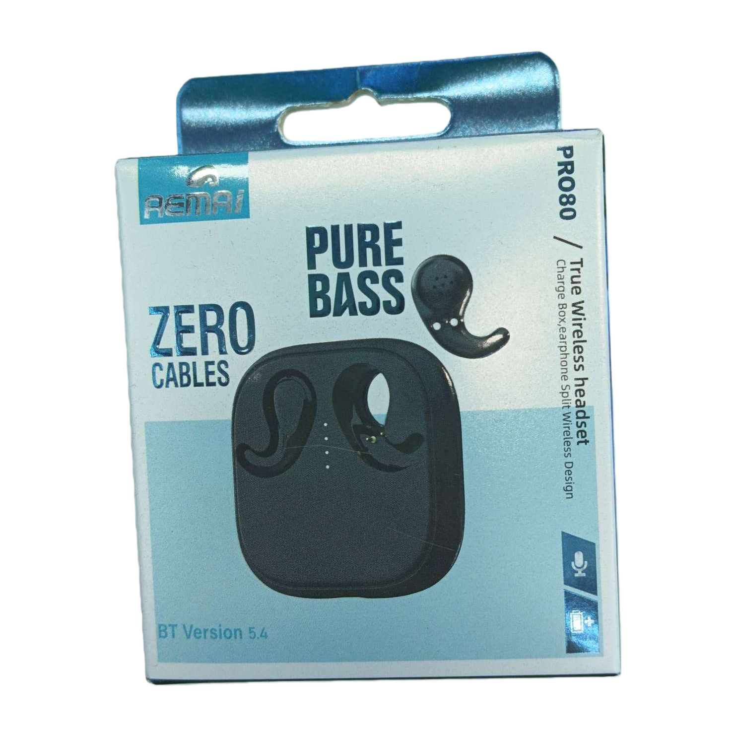Blue and white packaged wireless headphones with high-definition stereo sound, lightweight and portable, suitable for both mobile phones and computers Item Picture