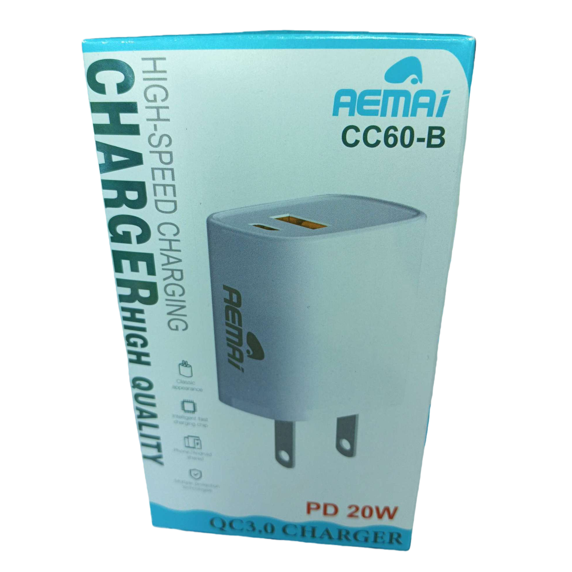 The white charger packaging box is a portable storage box suitable for mobile phone and tablet accessories. It features a simple design Item Picture