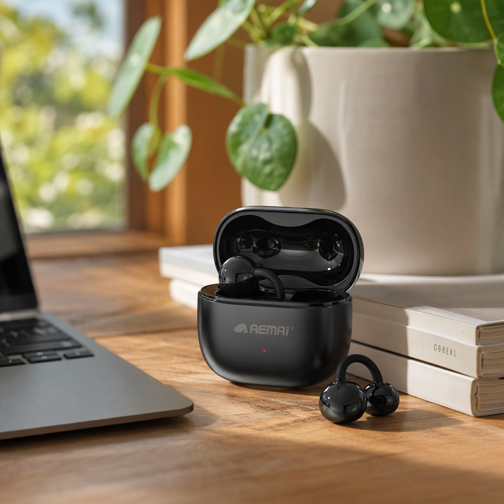 Fashionable white packaging box wireless headphones, high-definition stereo Bluetooth headphones, portable and suitable for sports details Picture