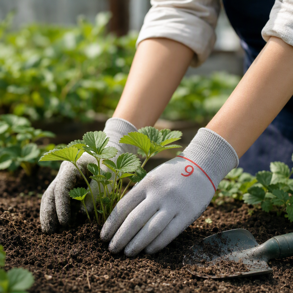Guantes de nylon blancos antideslizantes resistentes al desgaste guantes de trabajo de protección de protección laboral respirables y duraderos a prueba de polvo a prueba de aceite a prueba de aceite guantes resistentes al desgaste - 2