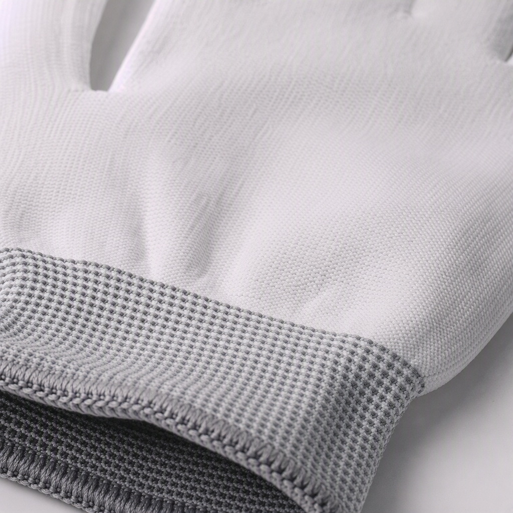 Guantes de nylon blancos antideslizantes resistentes al desgaste guantes de trabajo de protección de protección laboral respirables y duraderos a prueba de polvo a prueba de aceite a prueba de aceite guantes resistentes al desgaste - 4