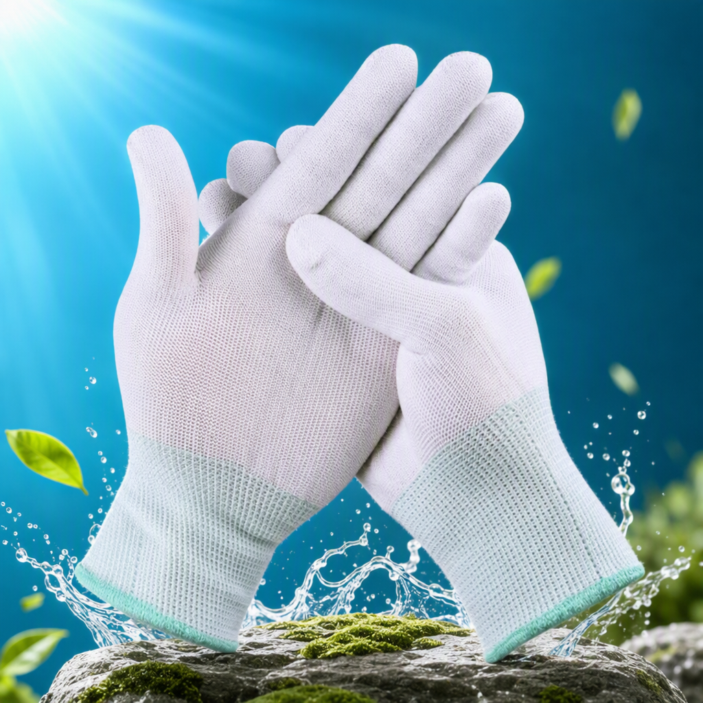 Guantes blancos suaves transpirables antideslizantes resistentes al desgaste múltiples escenas de trabajo suministros de protección laboral cómodos para las manos - 3