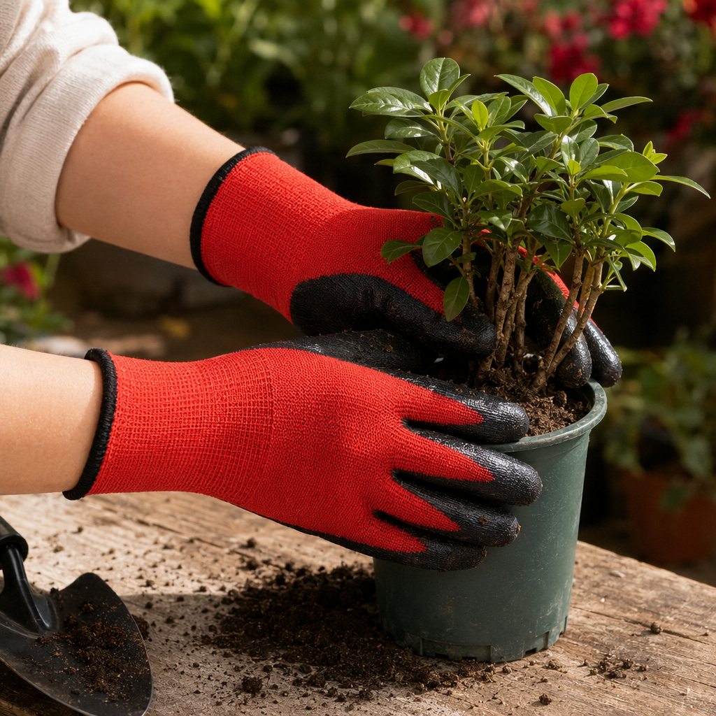 Guantes resistentes al corte resistentes a la abrasión multifuncionales rojo y negro de color guantes protectores de protección laboral duraderos y flexibles para trabajos industriales aplicables - 2