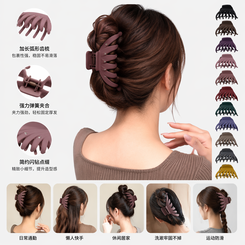 Colorful diamond-encrusted hair clips, hair accessories, headwear for women, Korean style, simple and versatile hair clips, hair accessories, hair clips, hair accessories