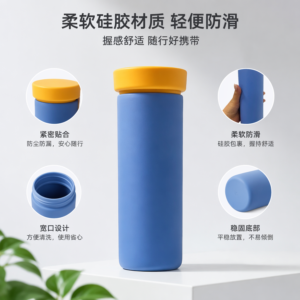 Blue insulated cup, 304 stainless steel vacuum insulated portable water cup
