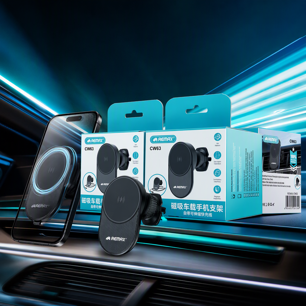 The magnetic car phone stand and multi-functional navigation stand in the light blue packaging box are convenient for car installation Specification image