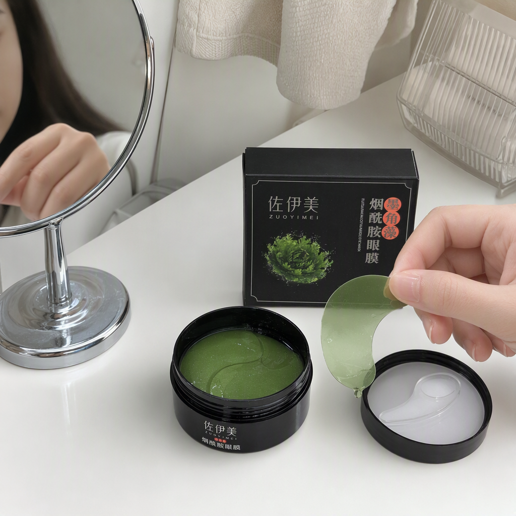 Zoe Meimo Cyanobacterium Nicotinamide Eye Mask Black Eye Mask Box and Eye Mask Jar Set details Picture