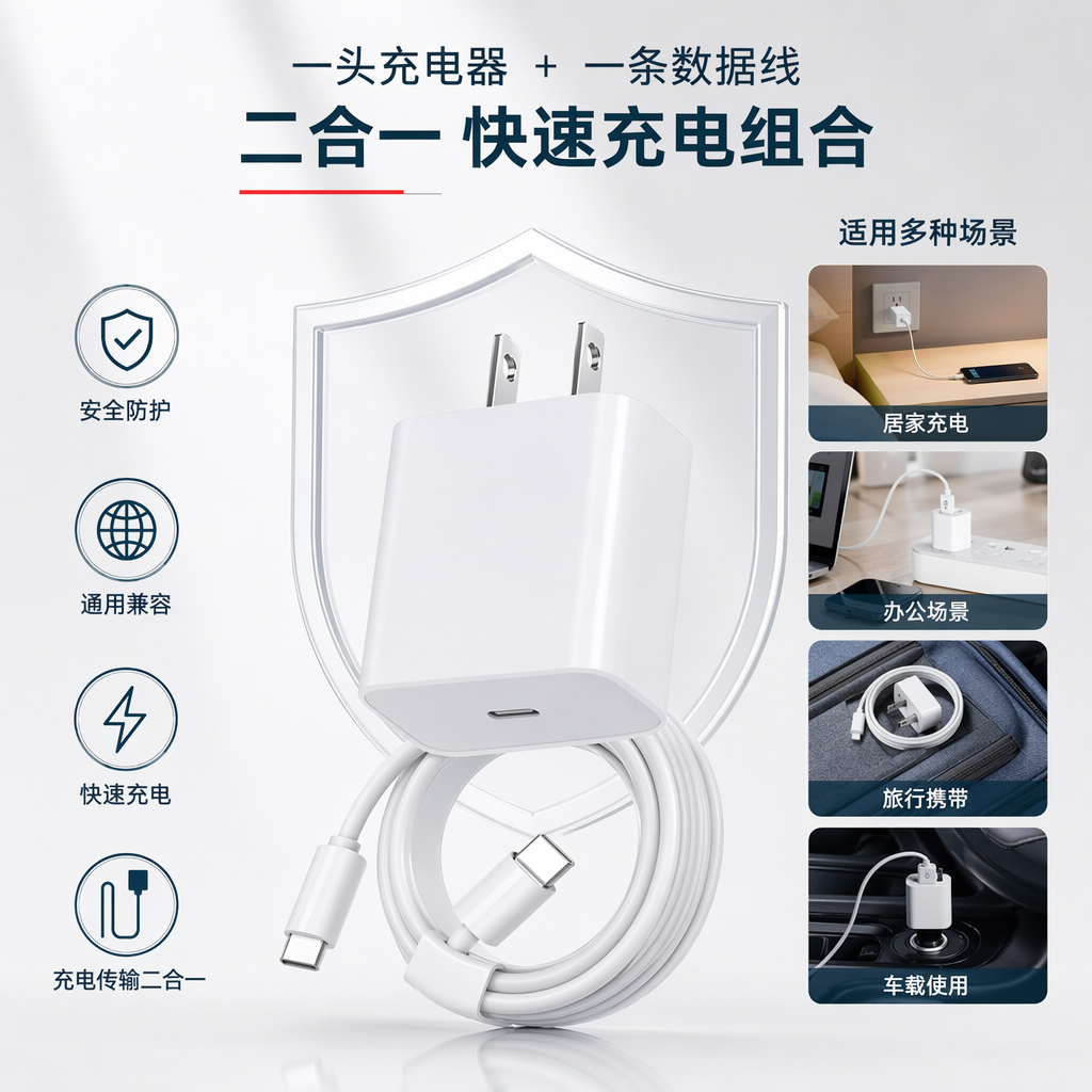 The multi-functional white charger packaging box is a portable storage box that is suitable for various charging devices. It features a simple design for organizing and storing