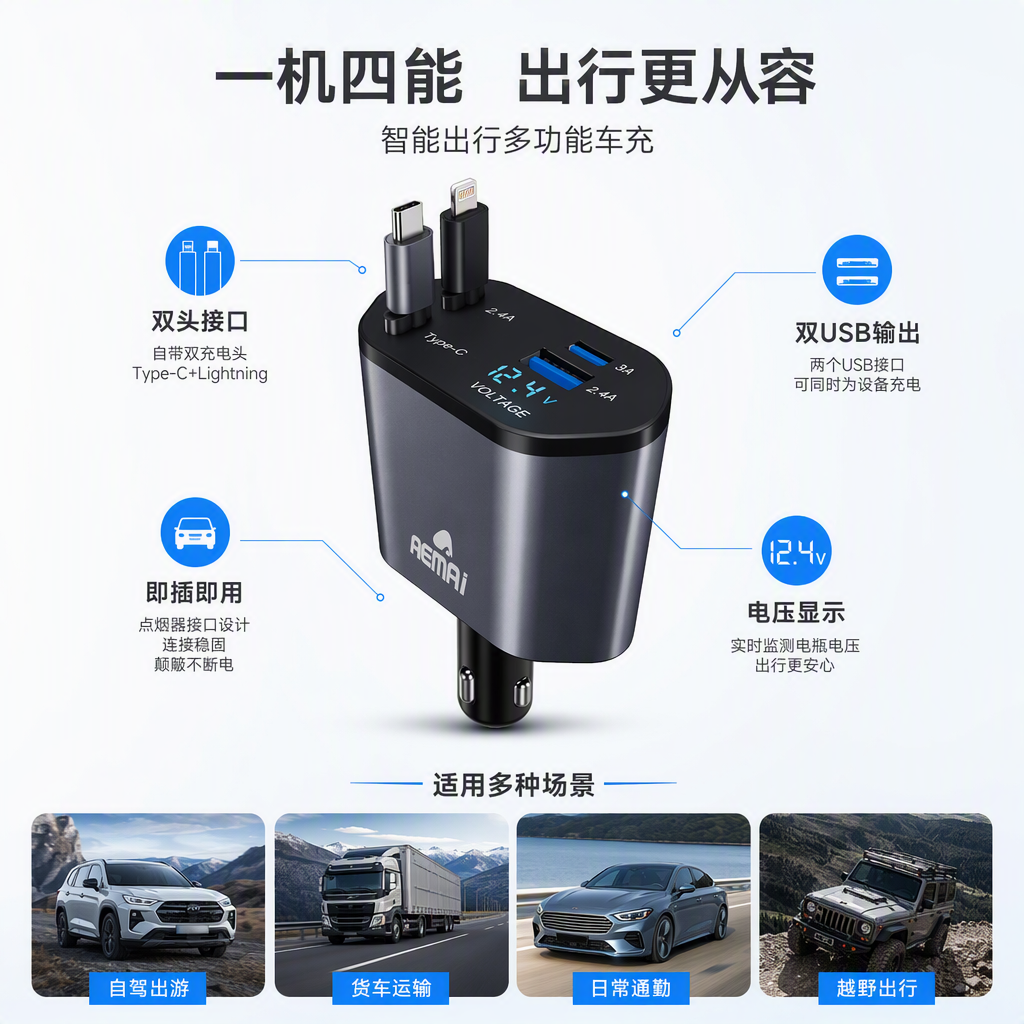 The high-quality black charger packaging box is portable and durable, suitable for multiple electronic device storage boxes