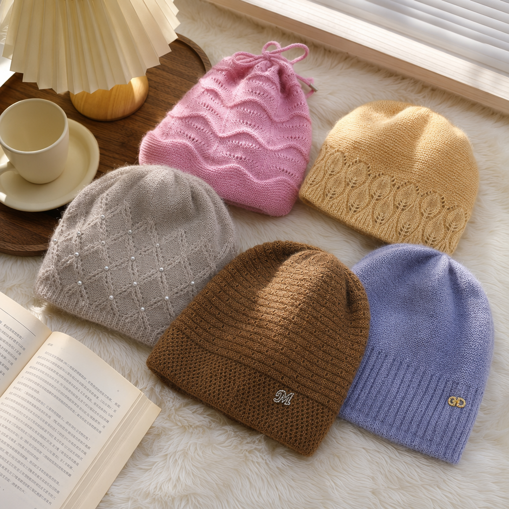 Fashionable knitted hats are warm and versatile. Autumn and winter casual hats and headscarves for men and women are trendy and versatile, with multiple colors to choose from Specification image