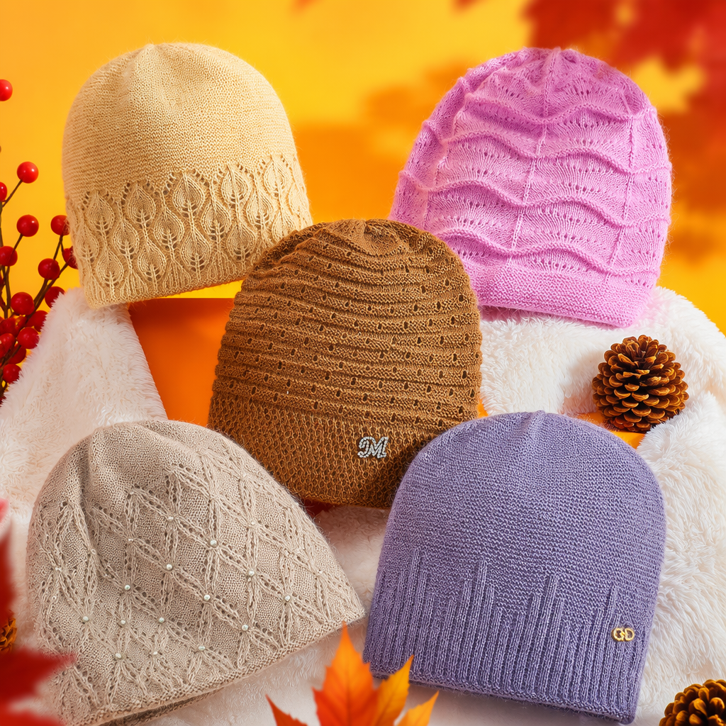 Fashionable knitted hats are warm and versatile. Autumn and winter casual hats and headscarves for men and women are trendy and versatile, with multiple colors to choose from Item Picture
