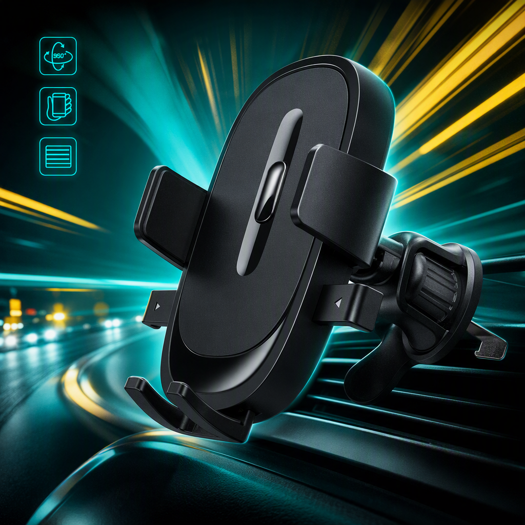 The multi-functional car navigation stand and black car phone holder are simple and convenient, essential accessories for driving Specification image
