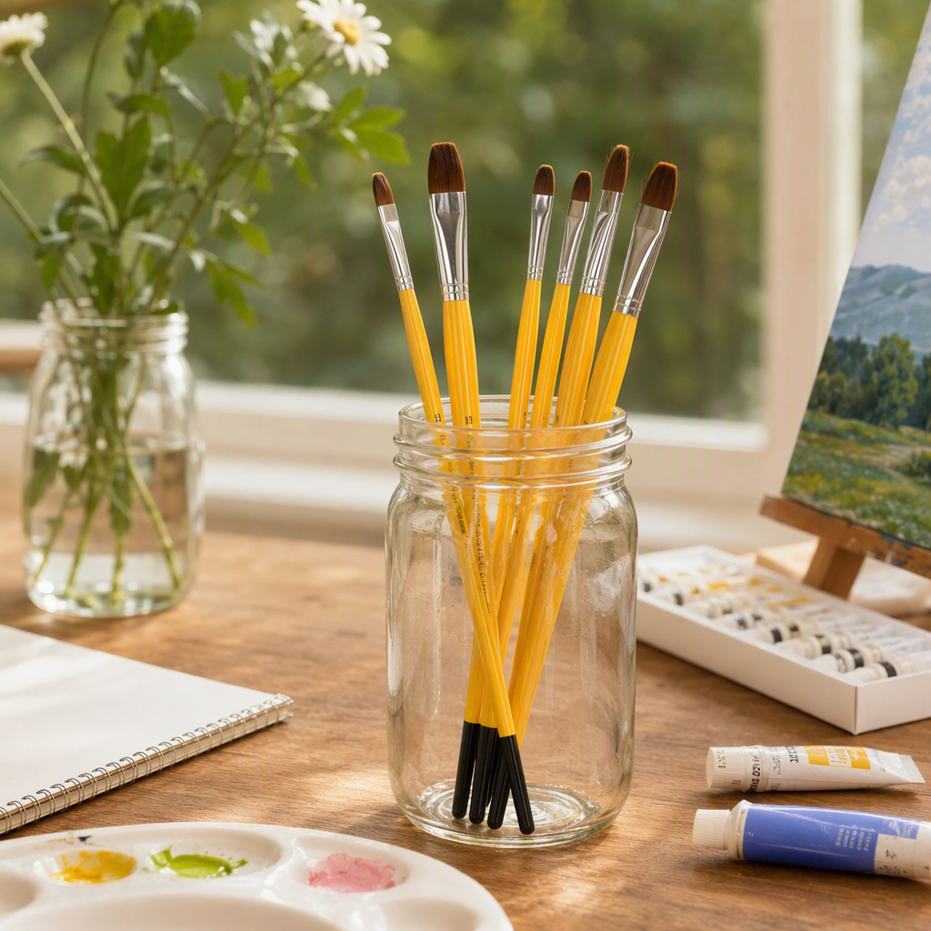 Professional painting yellow-handled multi-color watercolor pen set for children and adults details Picture