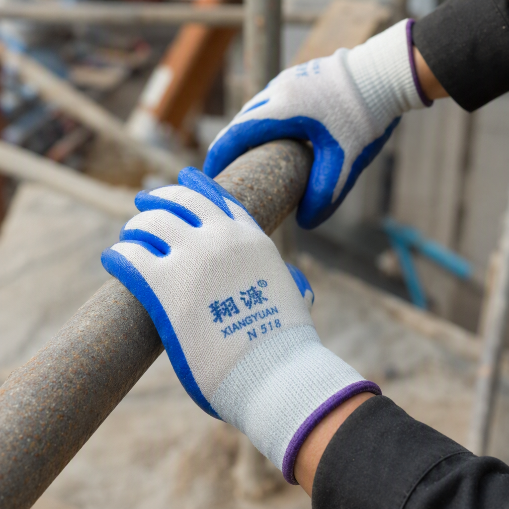 Guantes de protección azul y blanco transpirables y duraderos para limpieza industrial equipos de protección de seguridad para el trabajo en el hogar - 2