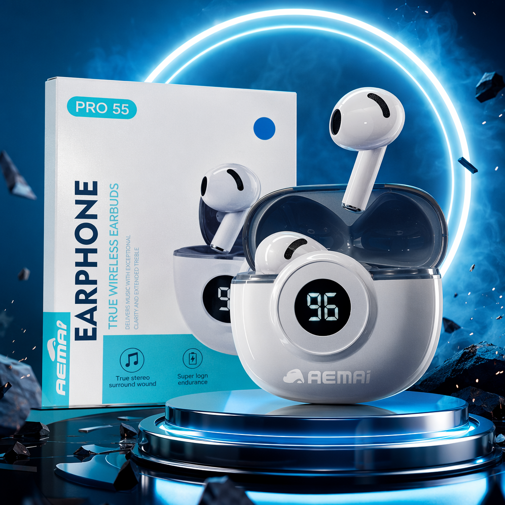 Fashionable blue and white packaging box headphones, high-definition stereo portable music headphones with microphone, suitable for mobile phones and computers Specification image