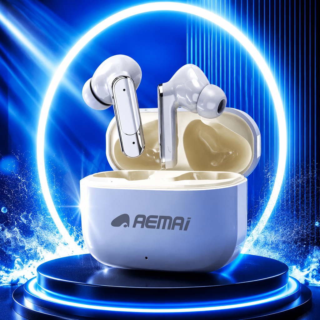 The headphones feature a fashionable blue and white packaging box, high-definition stereo sound, are lightweight and portable, suitable for multiple scenarios, and have a fashionable design Specification image