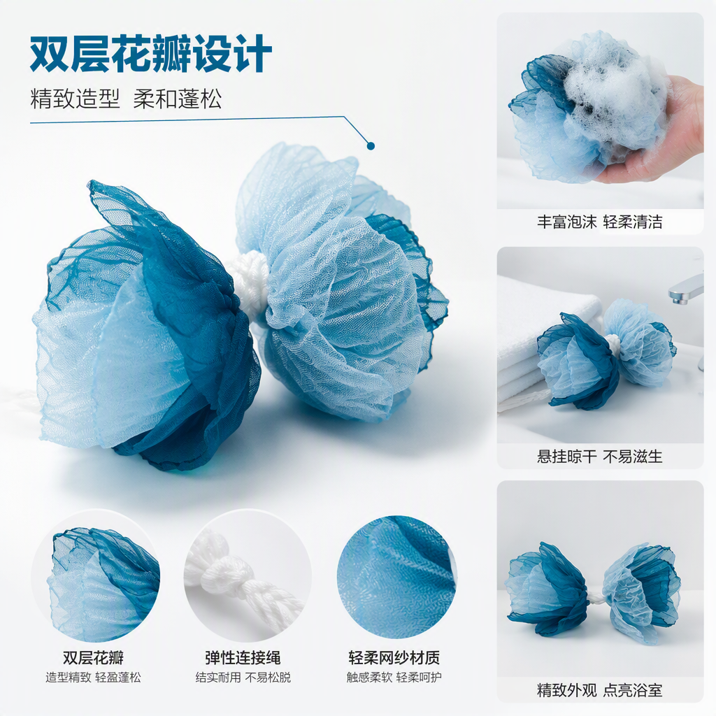 时尚蓝色纱质蝴蝶结发饰甜美可爱少女头饰百搭发夹发箍配饰