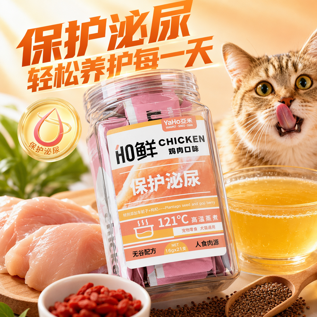 Comida embotellada plástica transparente 121°C sin gluten fórmula pollo sabor protección urología pellet oscuro snack saludable Specification image
