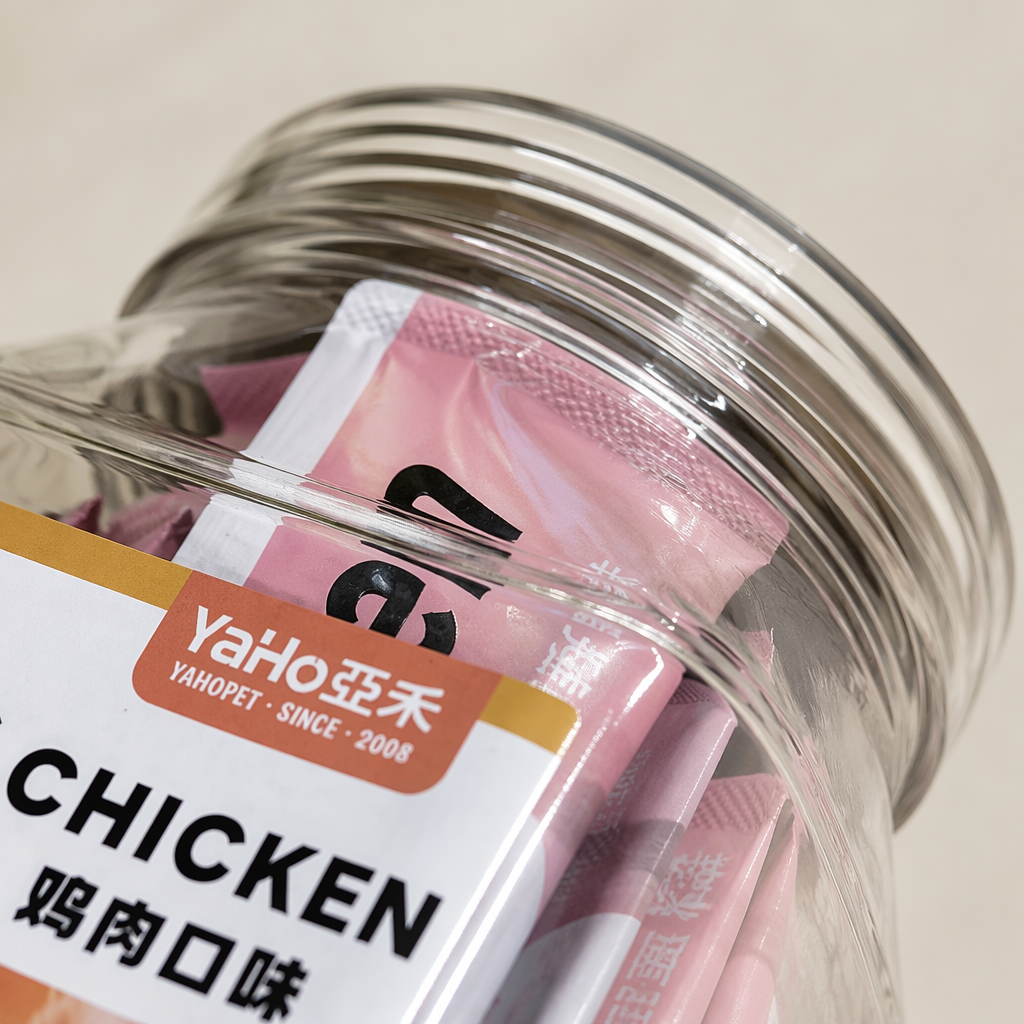 Comida embotellada plástica transparente 121°C sin gluten fórmula pollo sabor protección urología pellet oscuro snack saludable Application Scenario