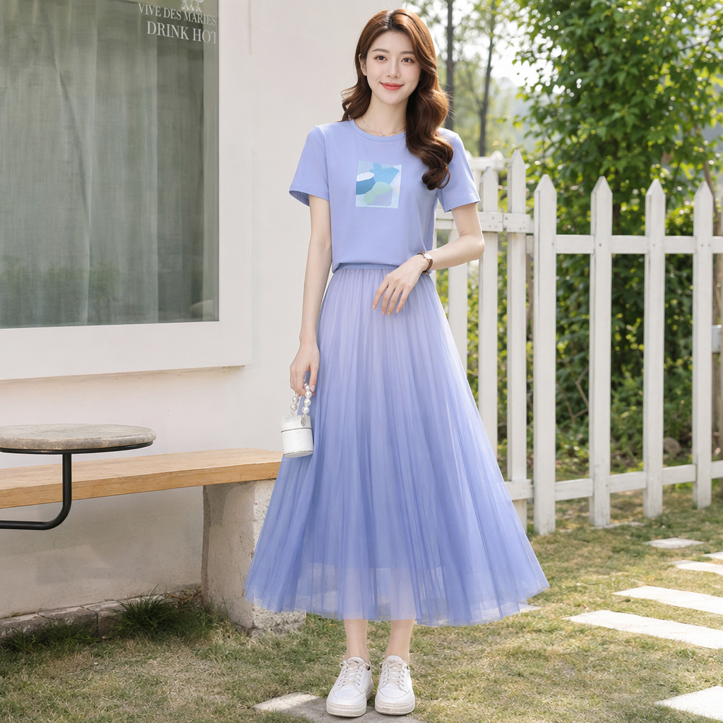 New Chinese-style floral women's dress for square dancing Application Scenario