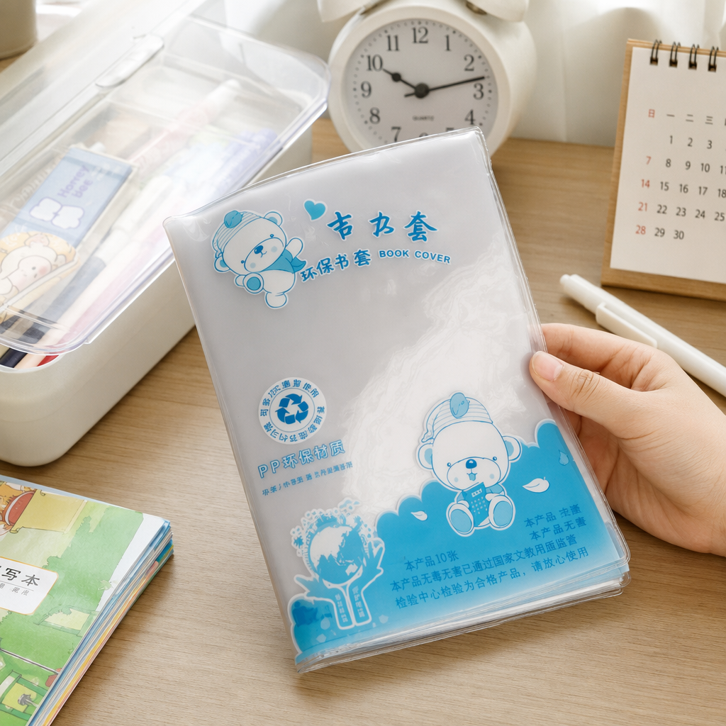 儿童卡通书套防水耐磨多款可爱蓝色保护套学生书包袋装230116539产品图
