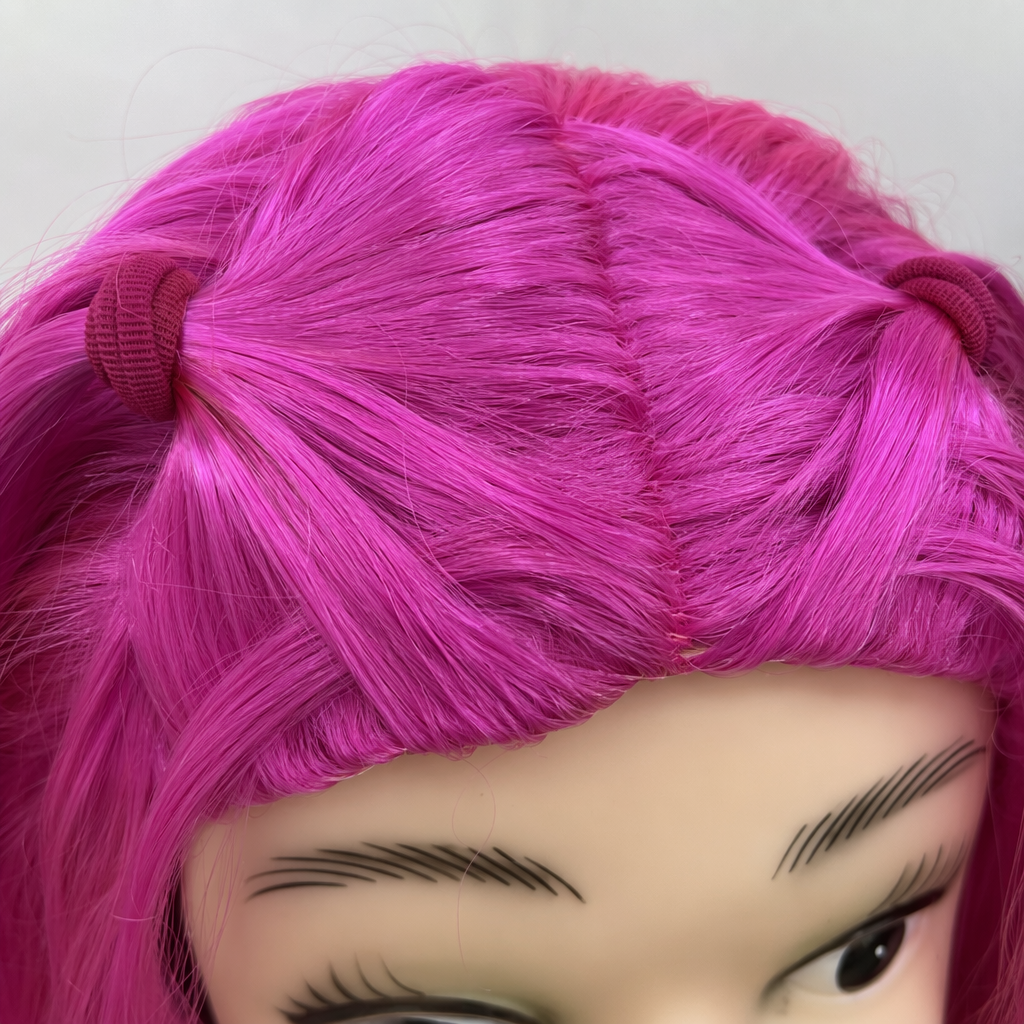 Pink long-haired dummy head display model, beauty and makeup practice props, hairstyle display supplies Application Scenario
