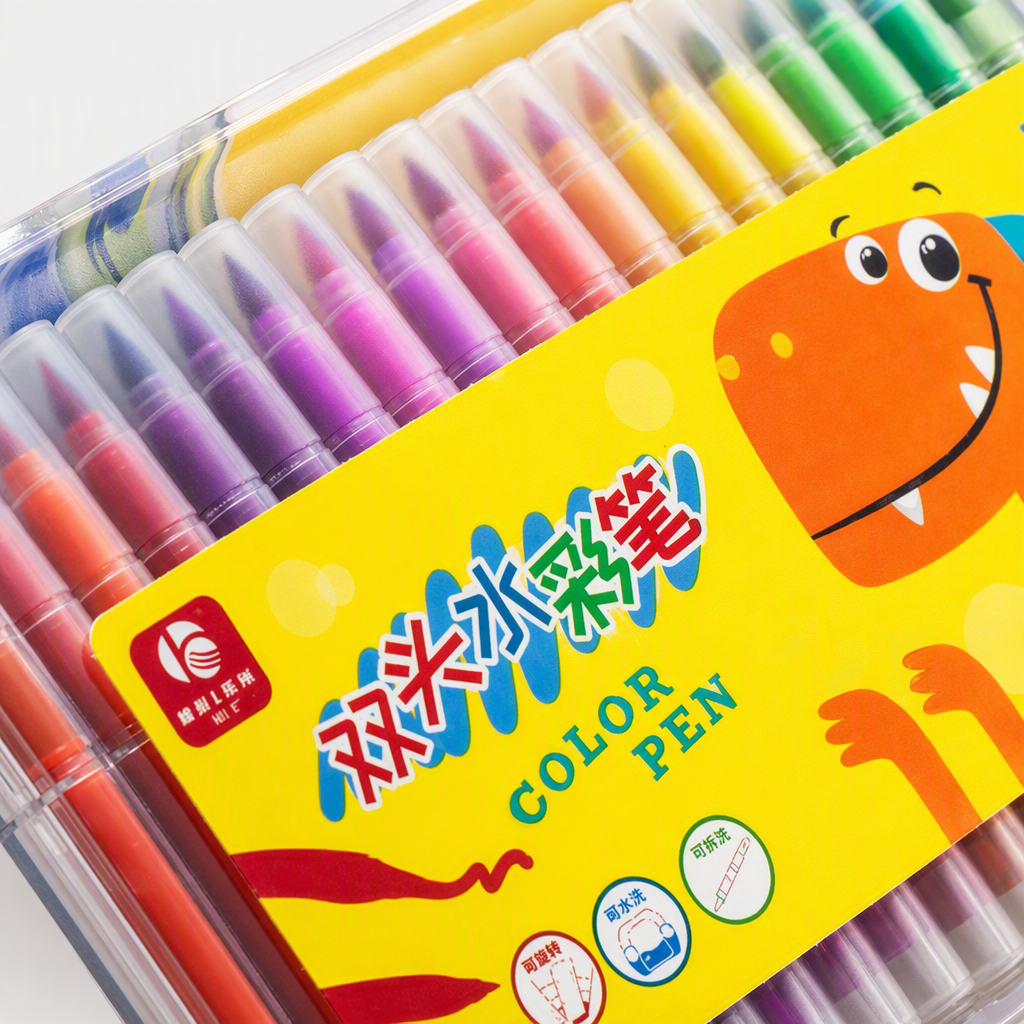 Colorful watercolor pen storage box, portable children's drawing tools, student-specific colorful pen box storage bag Application Scenario