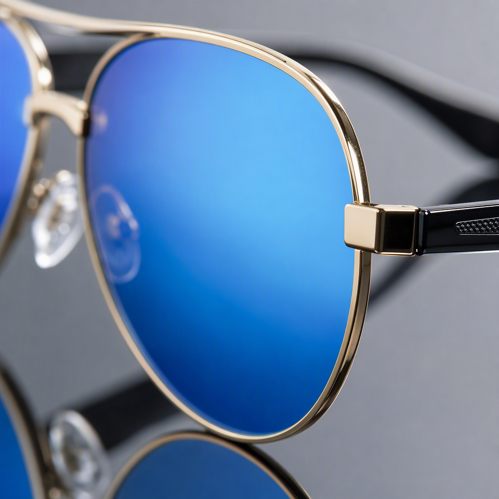 Blue packaging box smart audio glasses, high-definition call Bluetooth headphones, fashionable, portable and multi-functional glasses device details Picture