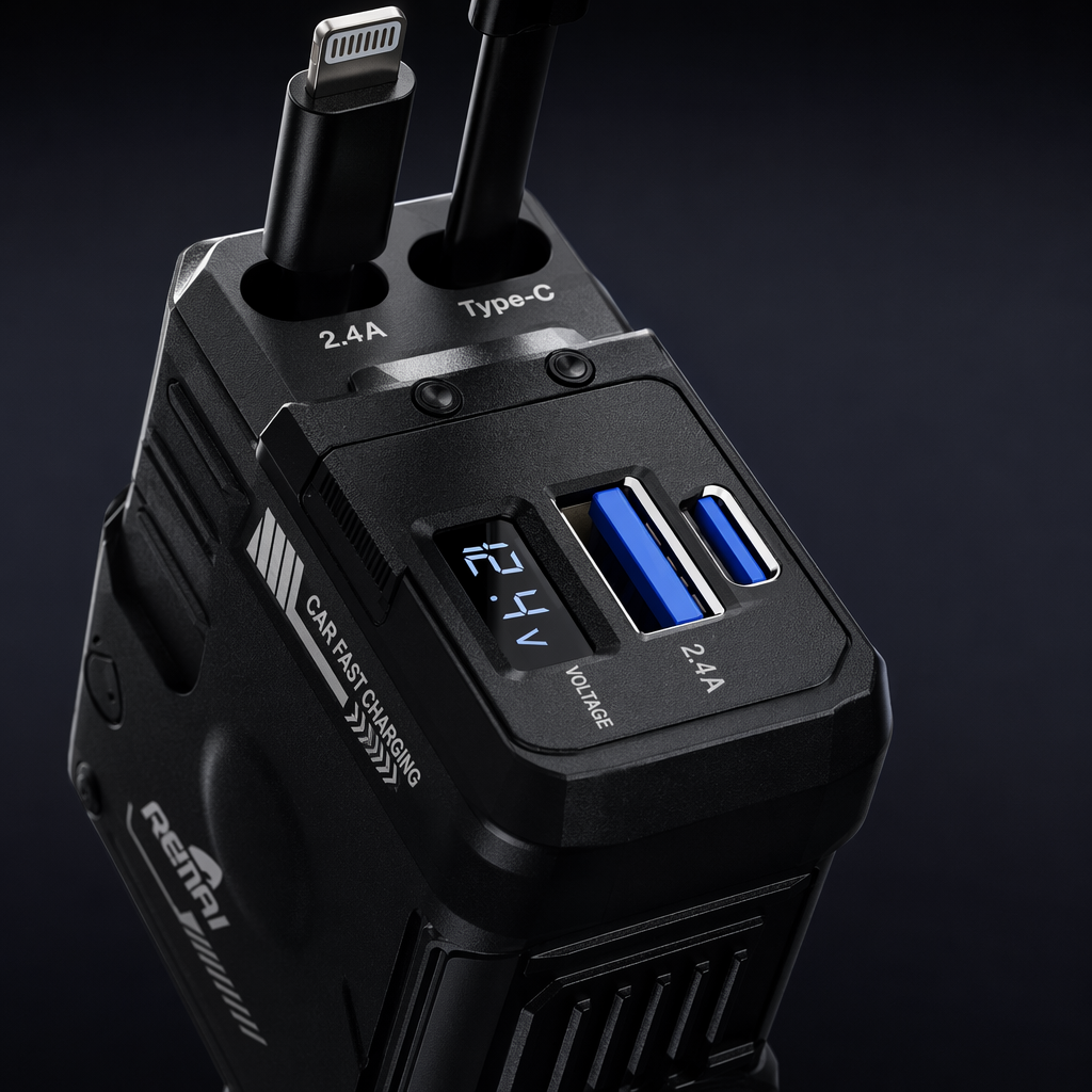High-quality car charger packaging box is portable and durable, suitable for storage and organization of multiple car models Application Scenario