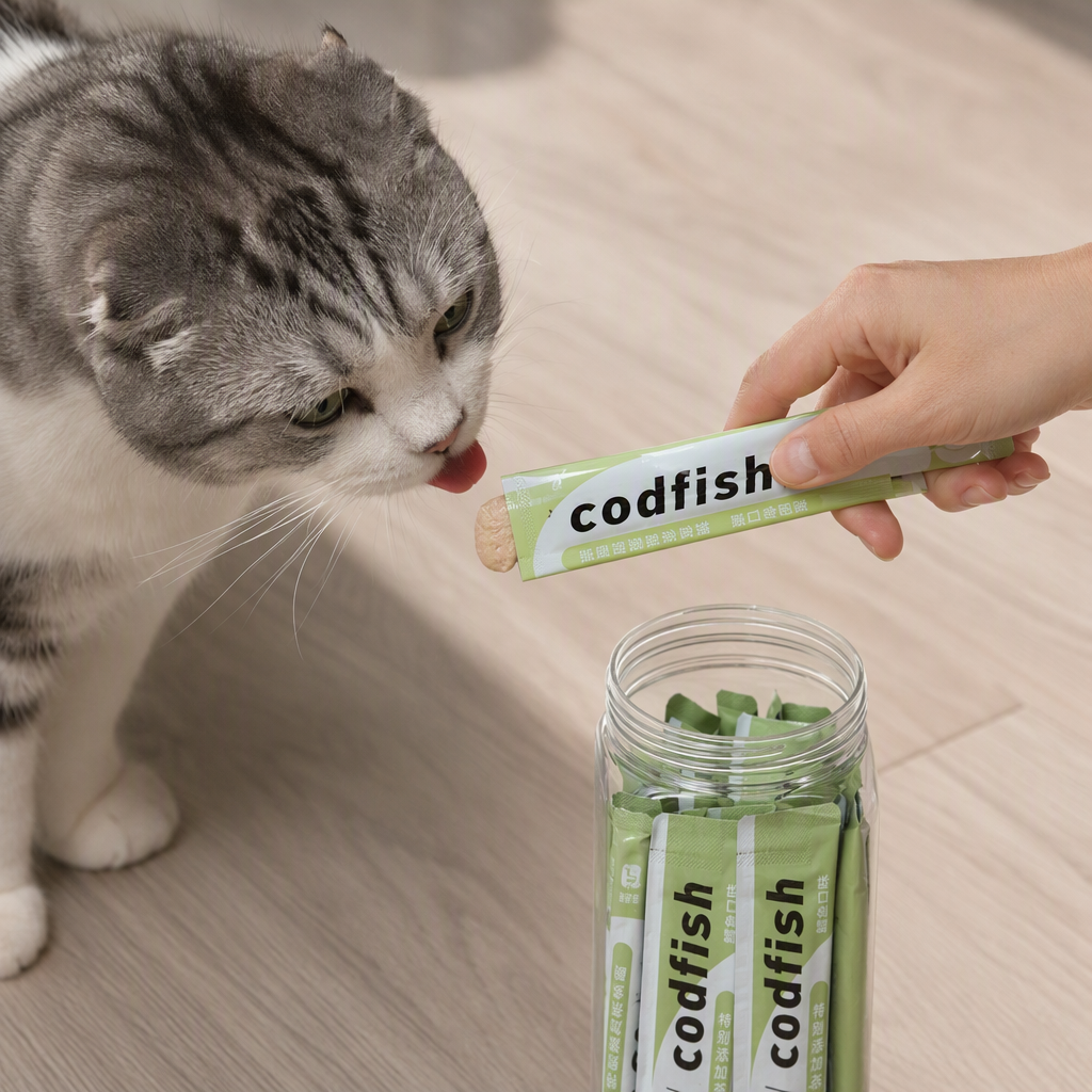 Natural green packaging pet snacks, healthy and nutritious. Delicious snacks specially designed for dogs and cats with free shipping details Picture