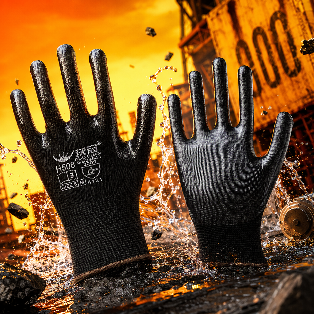 Guantes de protección negros multifuncionales resistentes a la abrasión resistente al aceite resistente a la punción guantes de protección laboral industrial antideslizante antiquímico esencial - 3