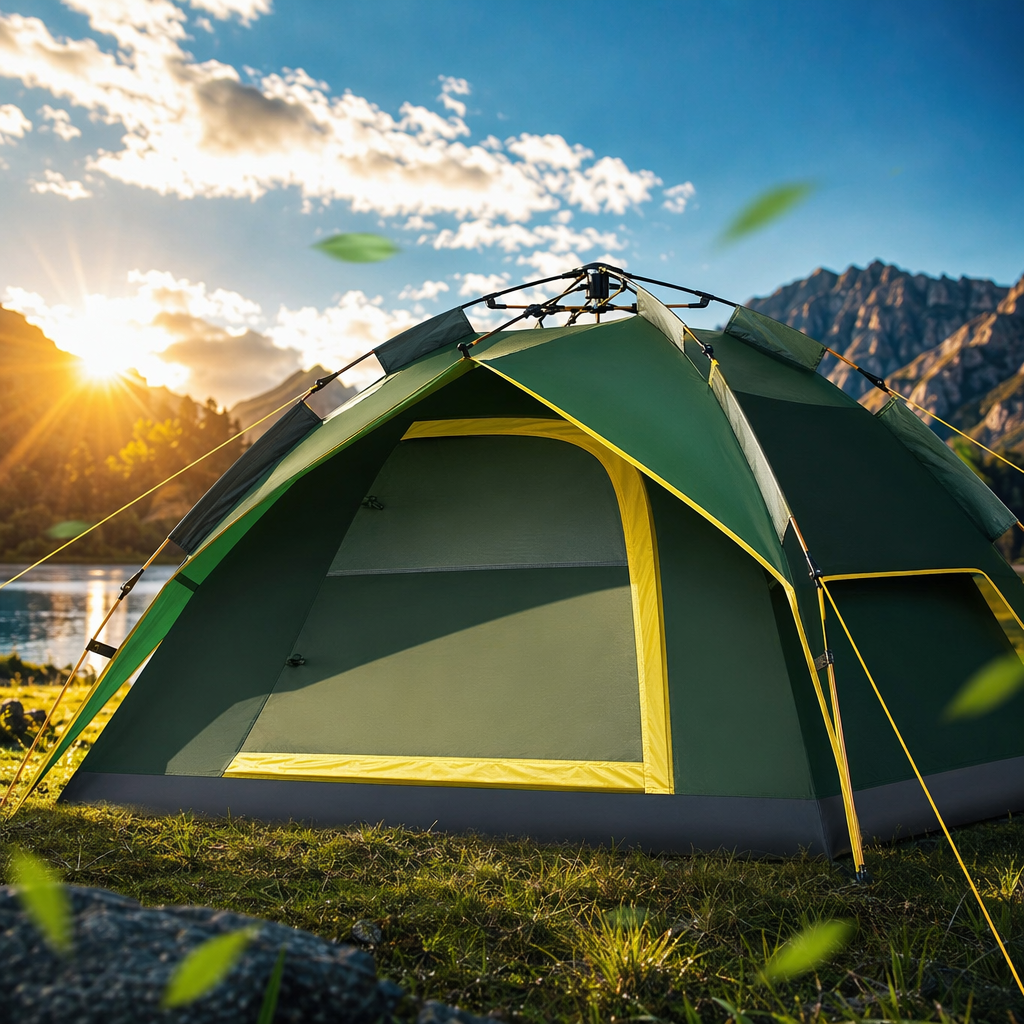 Mountain camping tent canopies, outdoor windproof and waterproof tent accessories, multi-functional portable camping supplies Application Scenario
