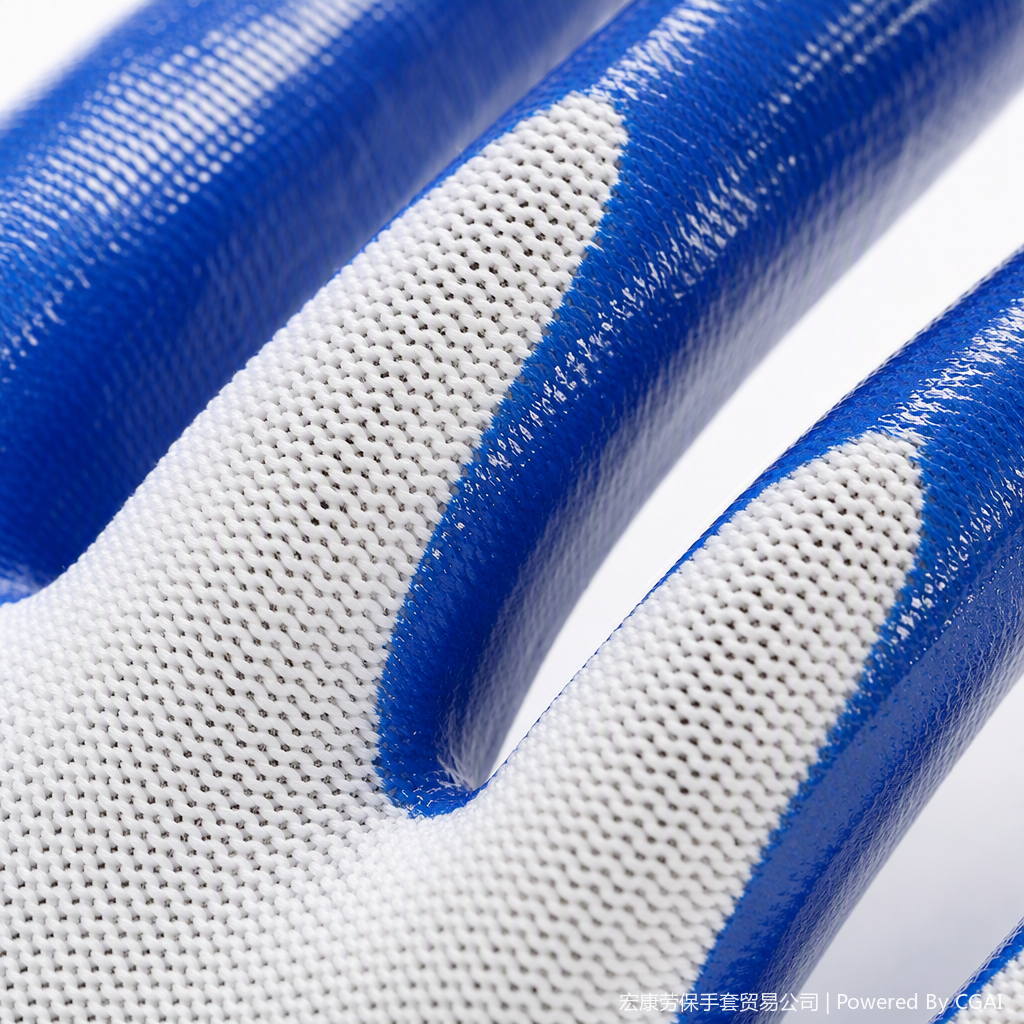 Guantes de protección azul transpirable y resistente al desgaste adecuado para la limpieza industrial del hogar a prueba de aceite impermeable duradero y cómodo - 4