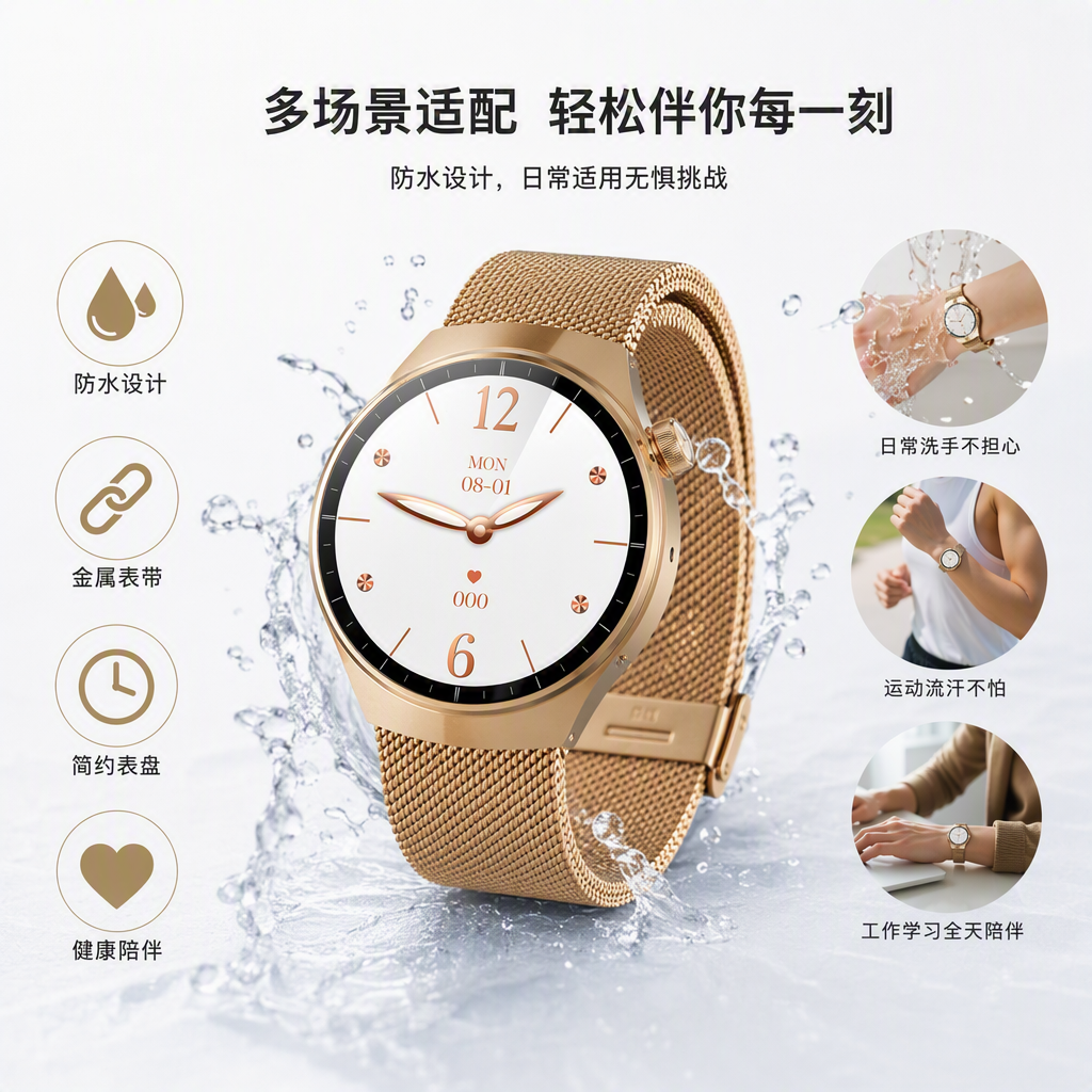 Golden strap smartwatch-specific packaging box, simple and elegant, portable storage box, gift box packaging, accessories display box