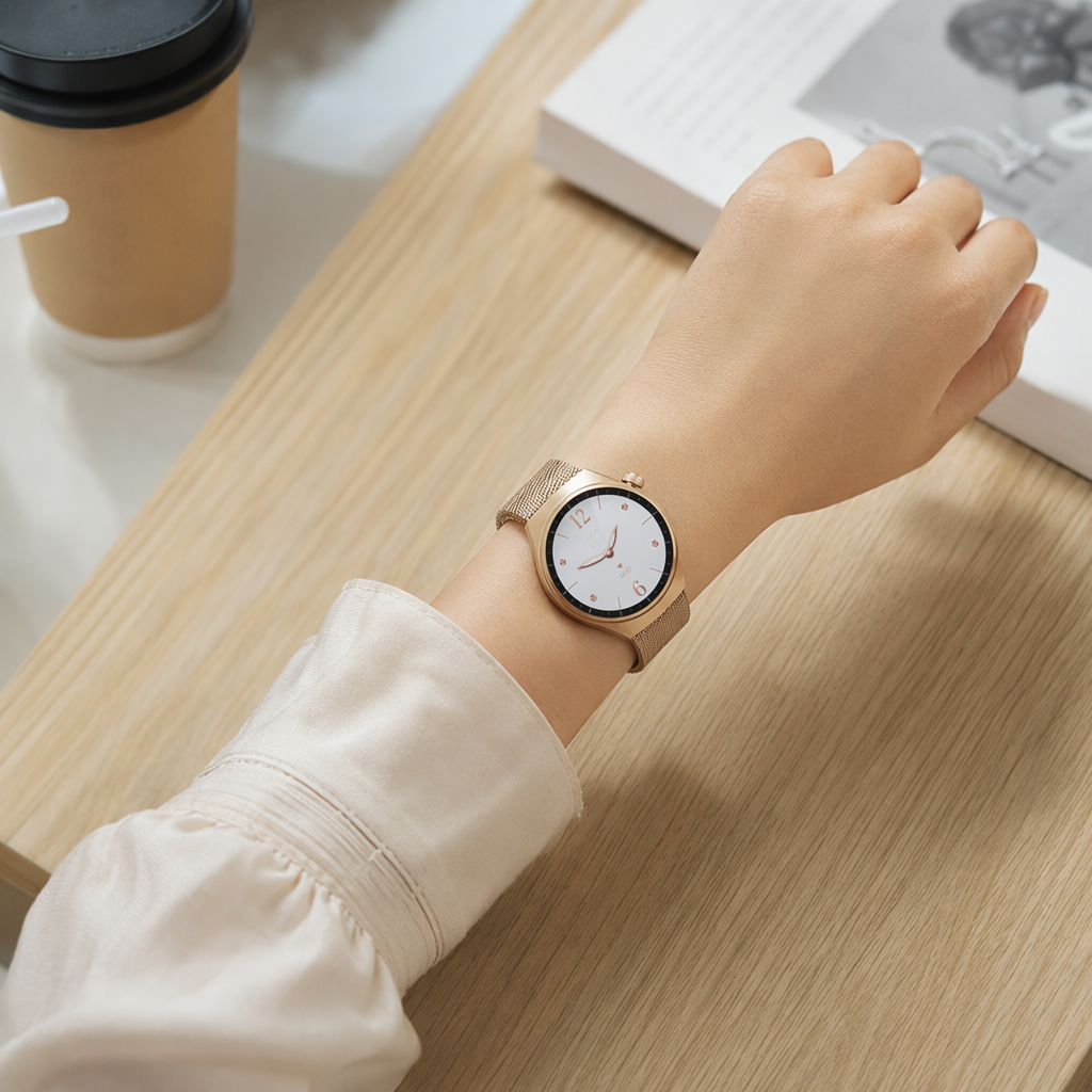 Golden strap smartwatch-specific packaging box, simple and elegant, portable storage box, gift box packaging, accessories display box details Picture