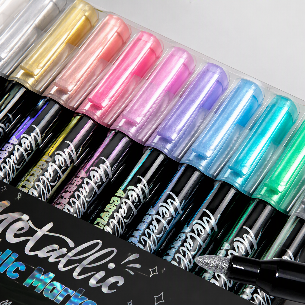 Colorful metal acrylic marker pen set, creative painting diary, writing art supplies gift box Application Scenario