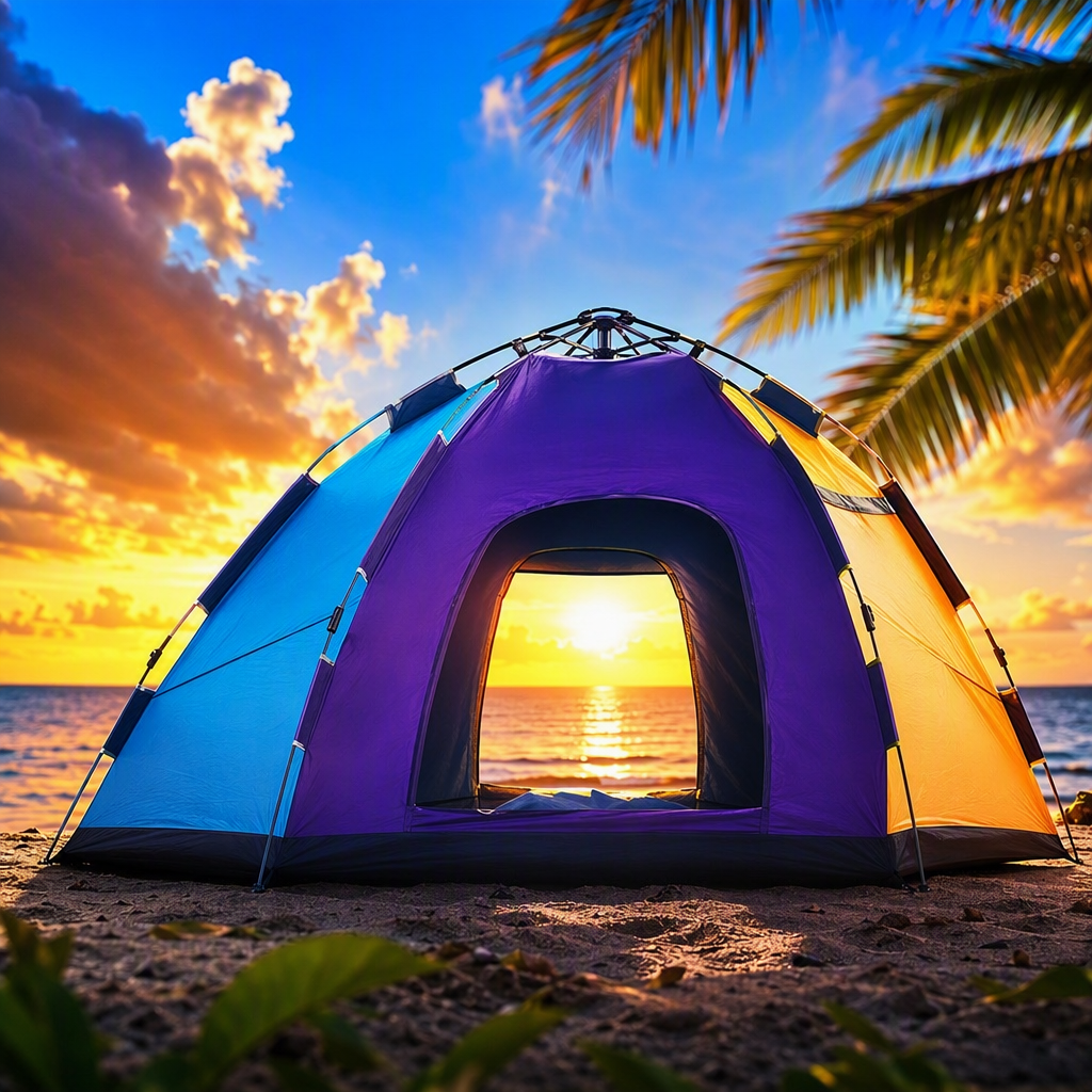 Multi-functional mountain camping canopy tent accessories, outdoor windproof, waterproof, sunshade and rainproof products Application Scenario
