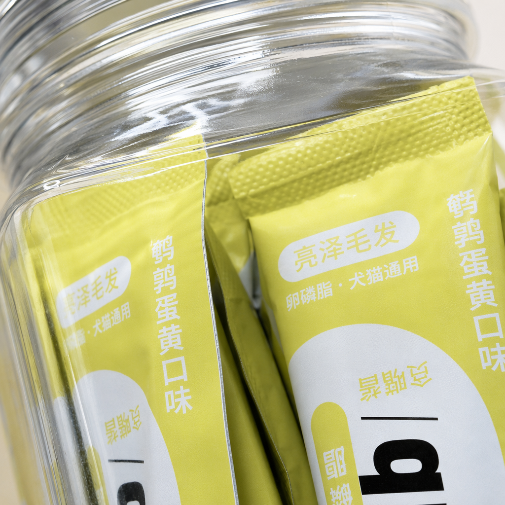 Yahe H0 Fish, fresh quail, egg yolk, pet snacks, transparent bottle, shiny hair, high-temperature steamed, human meat source Application Scenario