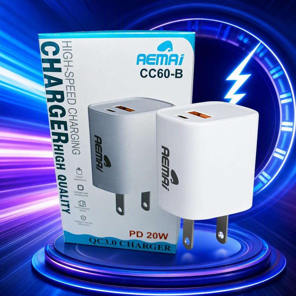 The white charger packaging box is a portable storage box suitable for mobile phone and tablet accessories. It features a simple design Specification image
