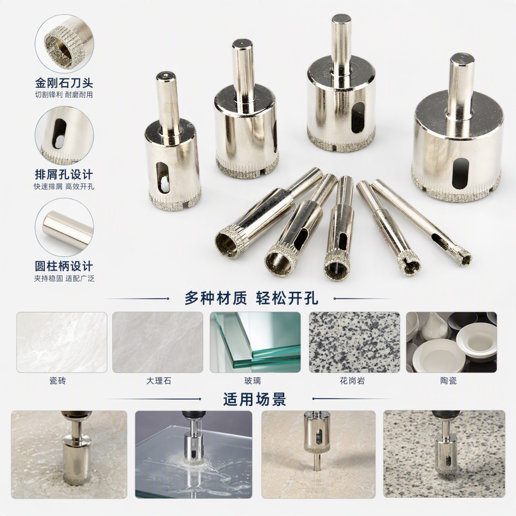 多功能金属钻头套装家用手电钻配件银色工具组耐用维修必备